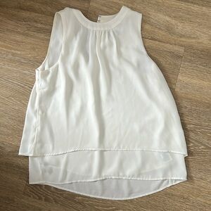 J. Crew Flowy White Blouse